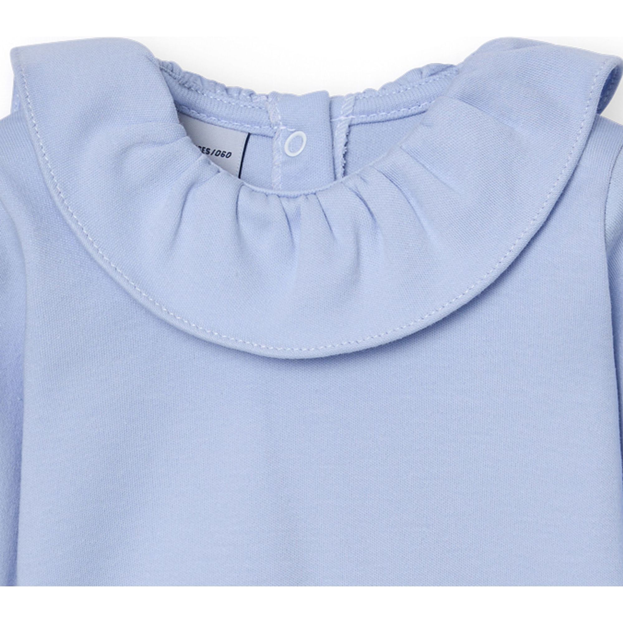 Camiseta bebé manga larga cuello volante