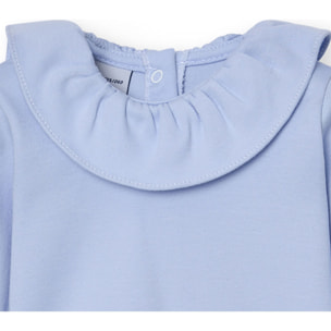 Camiseta bebé manga larga cuello volante