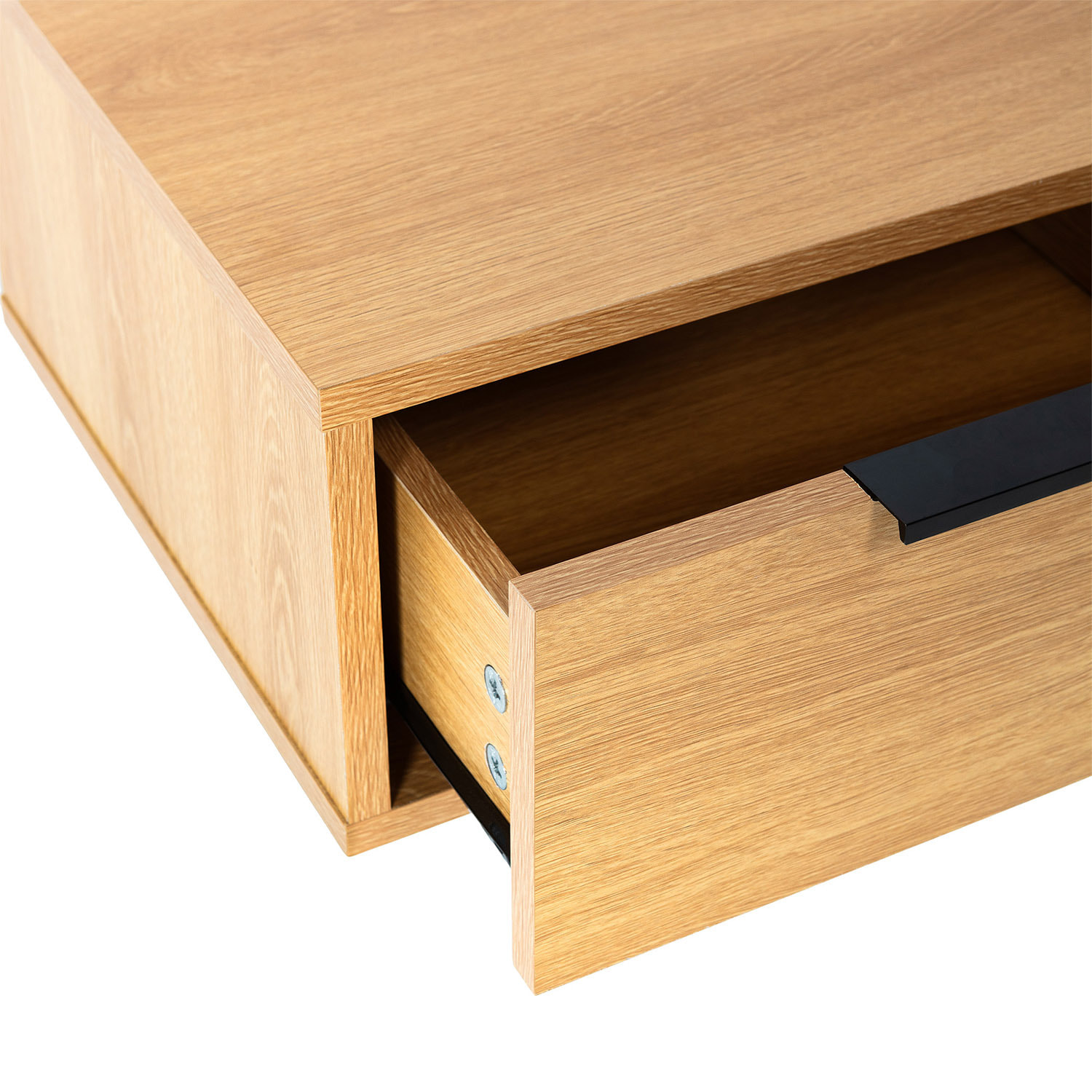 Mesita de noche flotante Auri 1 cajón efecto Roble