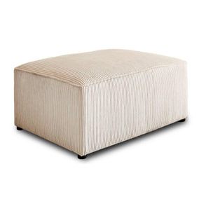 Topaze - pouf - en velours côtelé - Beige