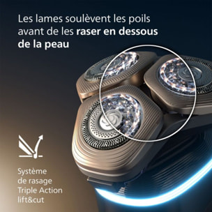 Rasoir électrique PHILIPS XP9400/31 Serie i9000 Prestige Ultra 100 % étanche avec Skin IQ