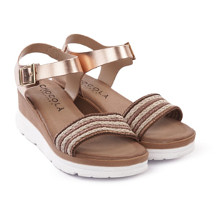 SANDALO ZEPPA FASCIA CORDA RAME