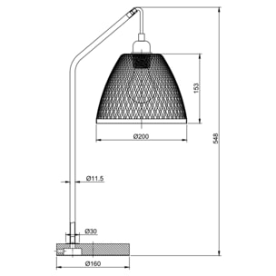 Lámpara de mesita Sakura de Bambú, diametro 55 cm