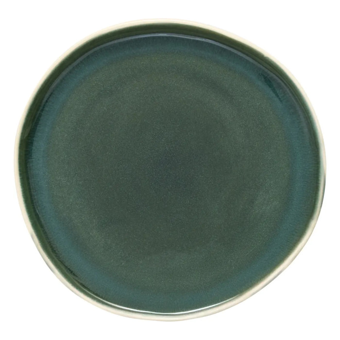Assiette plate Wonja vert L27xp26,4xH2,1cm