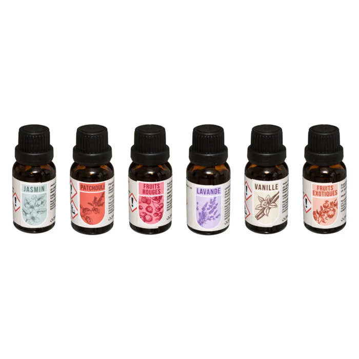 Lot de 6 huiles de fragance - 15ml