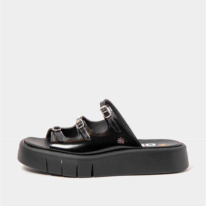 Sandalias 1847 NAPPA SHINNY BLACK/ MALAGA color Black