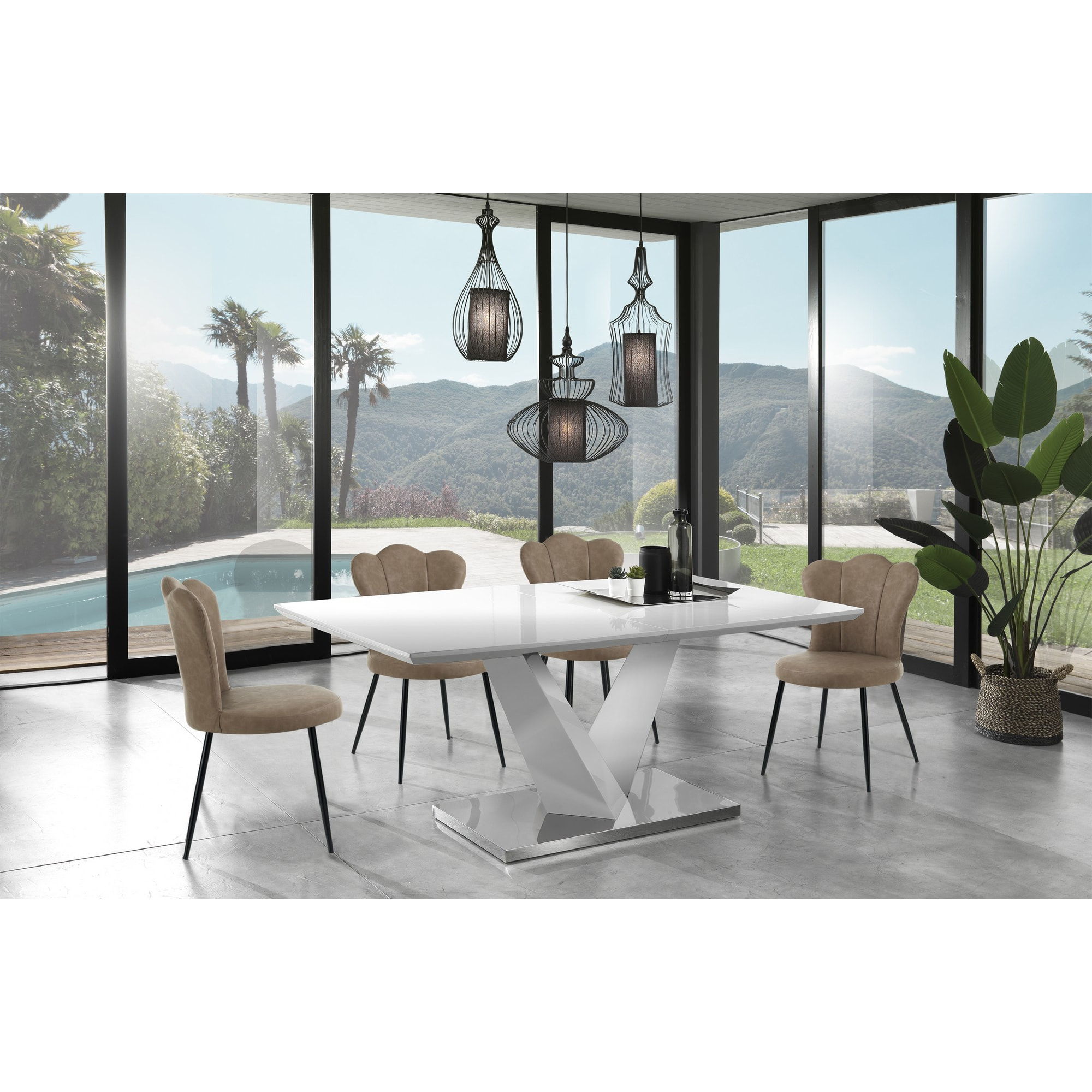 Set 4 sedie CHARLOTTE OLD SAND