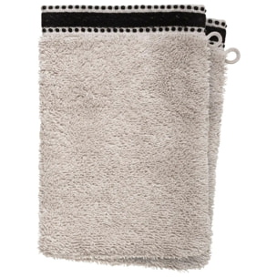 Lot de 2 gants de toilette "Joia" - coton 550 gr/m² - lin 15x21 cm