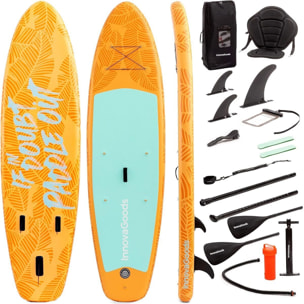 Tavola da Paddle Surf Gonfiabile 2 in 1 con Sedile e Accessori Siros InnovaGoods 10'5" 320 cm