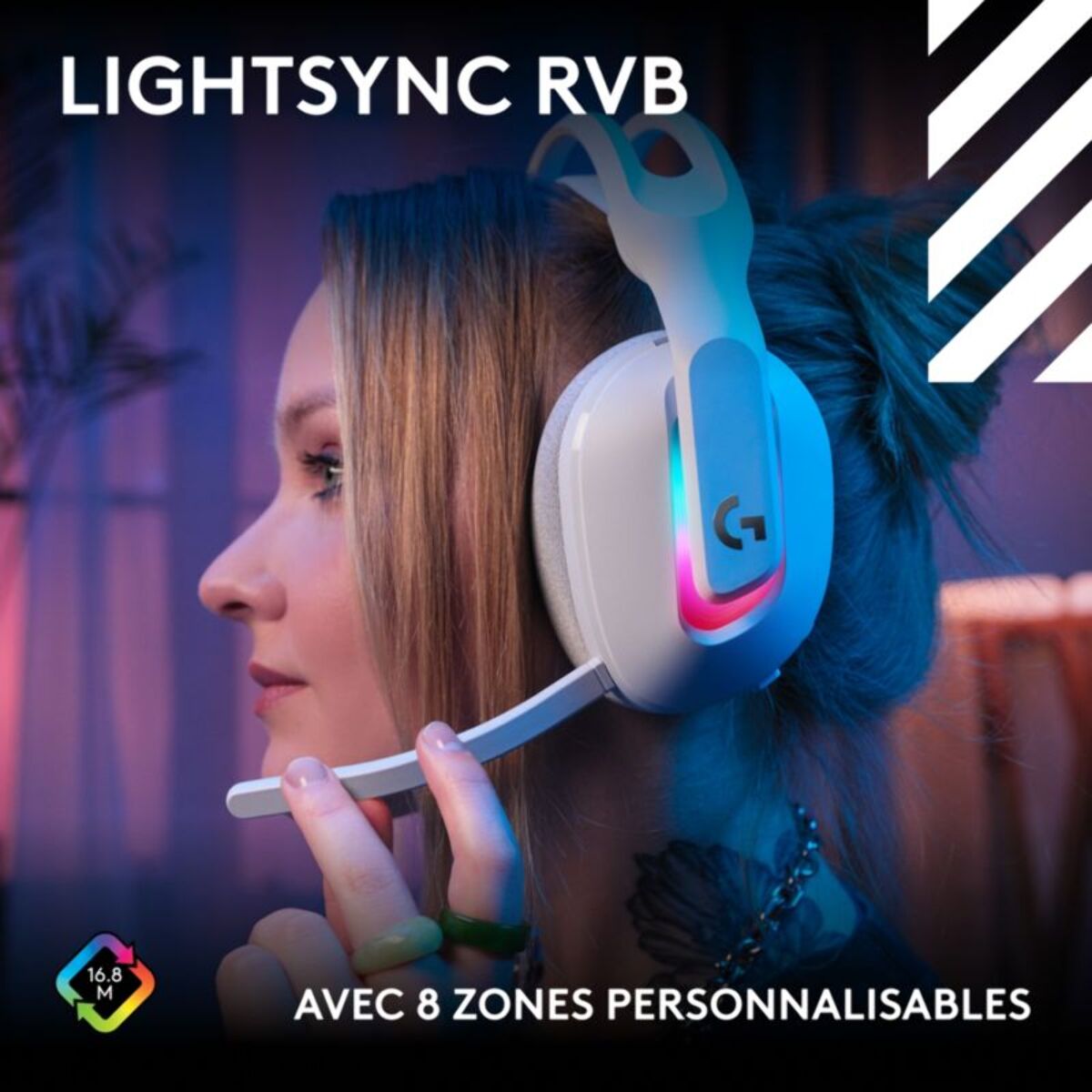 Casque gamer LOGITECH A20X Blanc + base