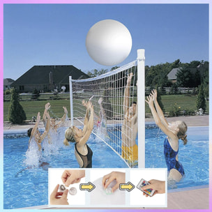 DAM Pelotas hinchables de 40cm con luz. 40x40x40 Cm. Color: Multicolor