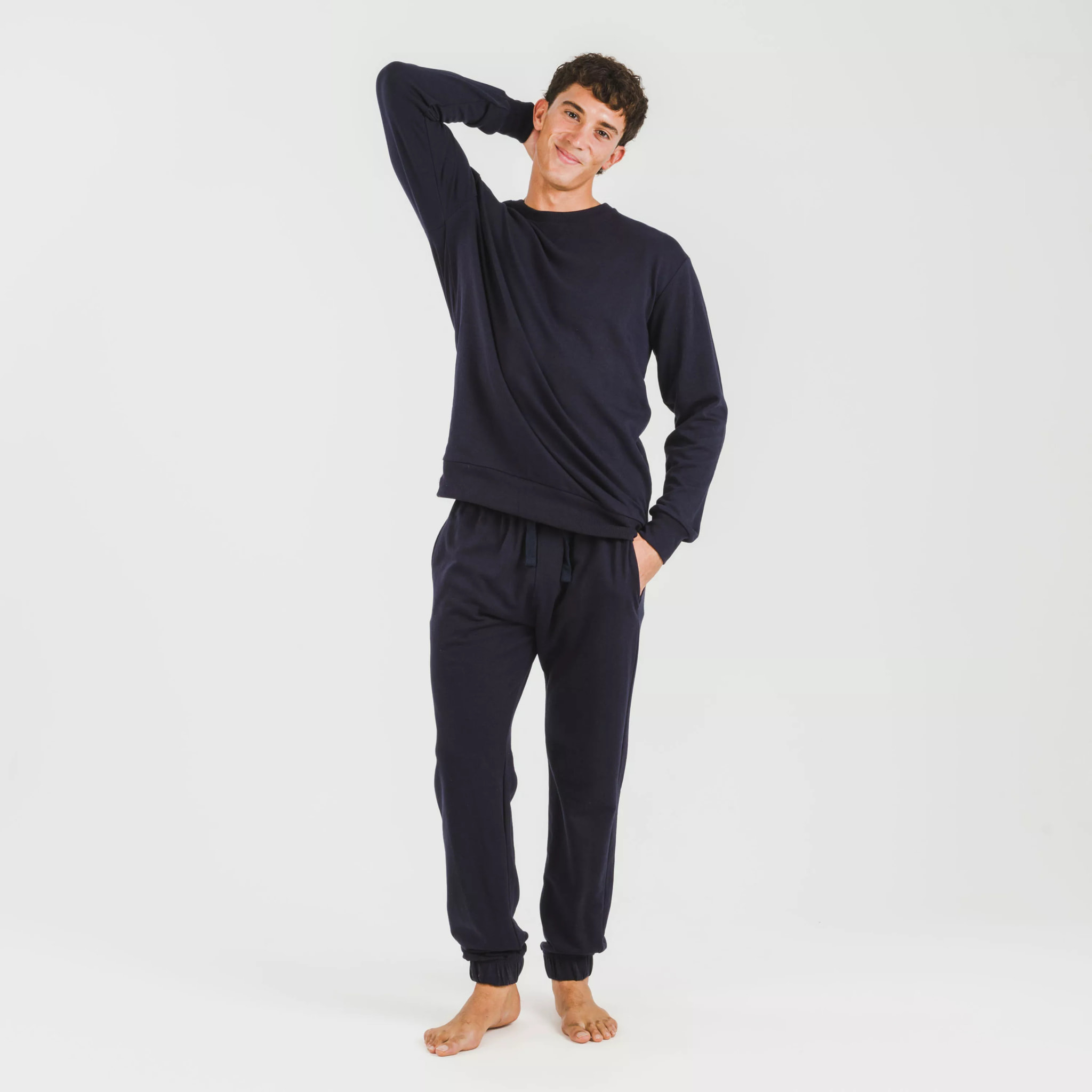 Pantalón largo básico deportivo azul marino