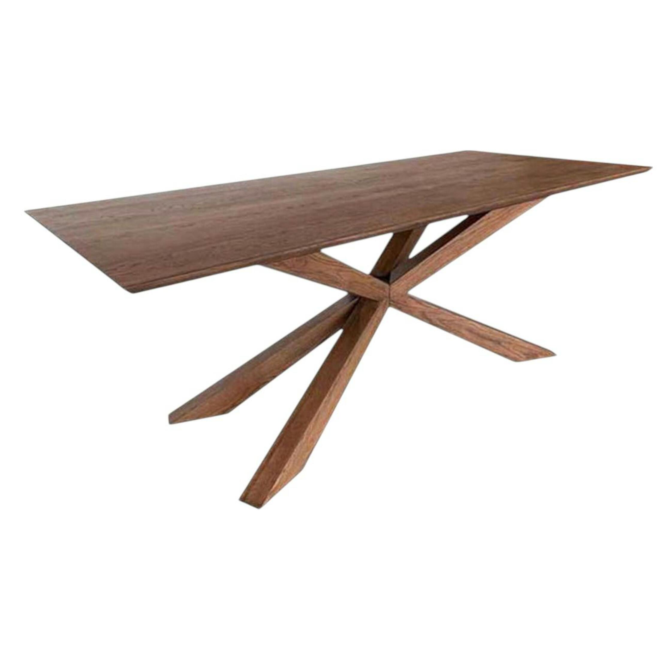 Table en chêne 180 cm pied mikado OKA