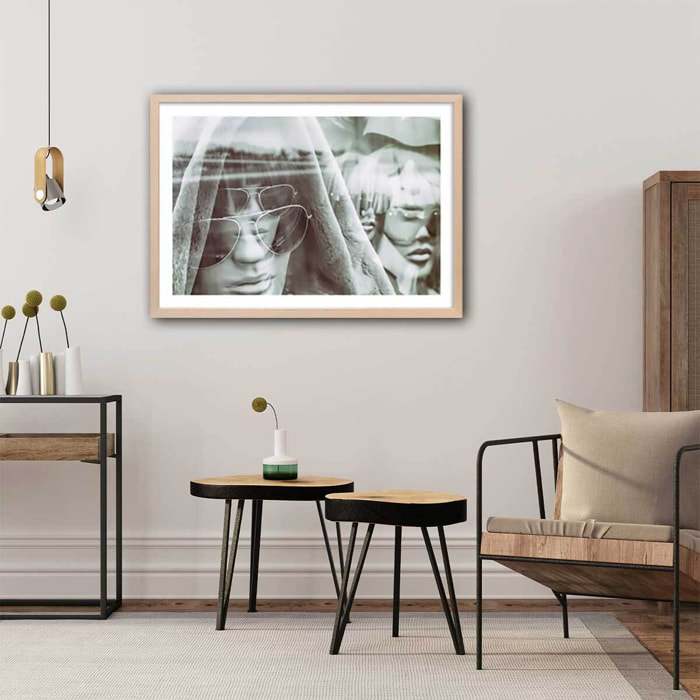 Affiche shooting Tableau photo Affiche + cadre en bois - Chêne