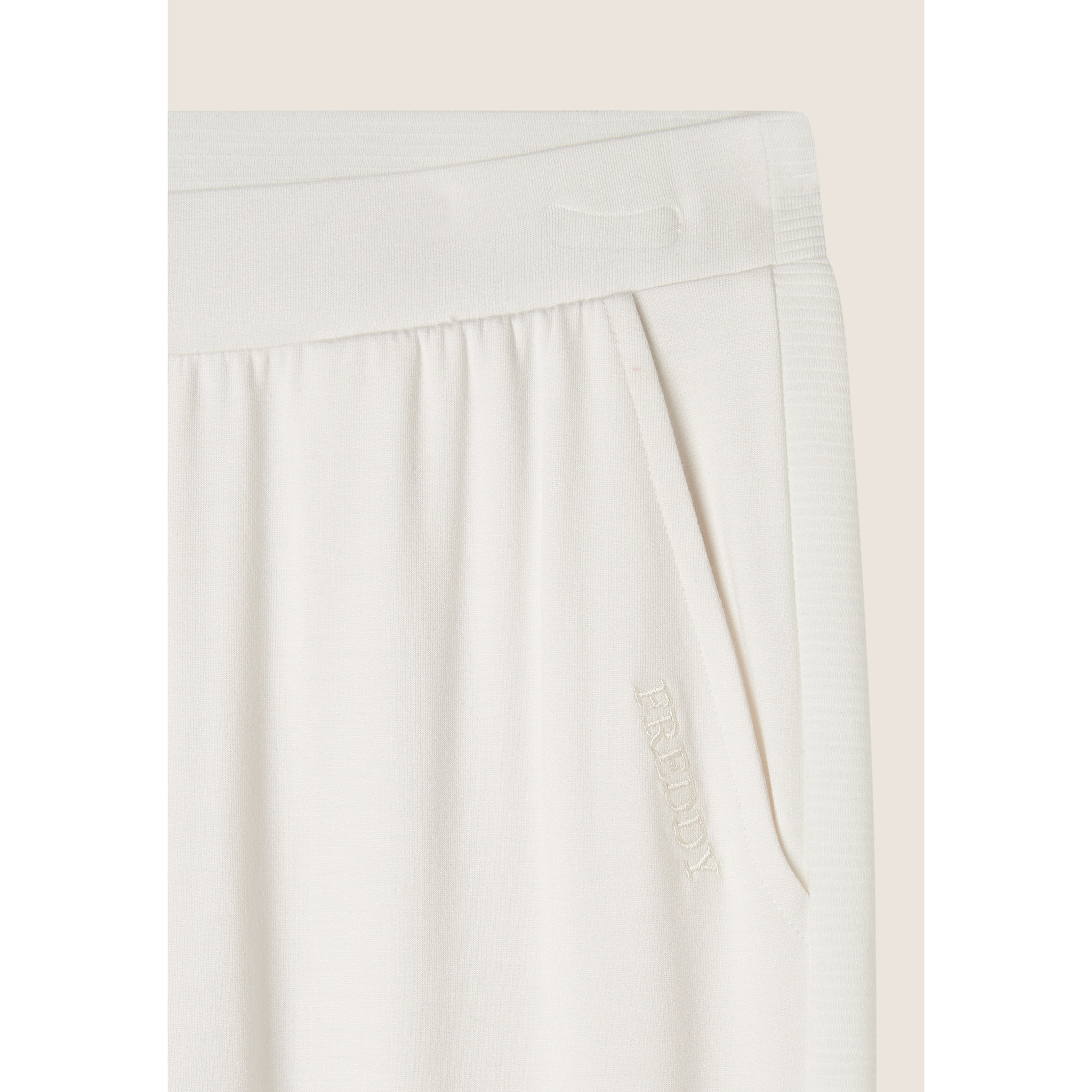 Pantaloni sportivi in viscosa con dettagli a costine