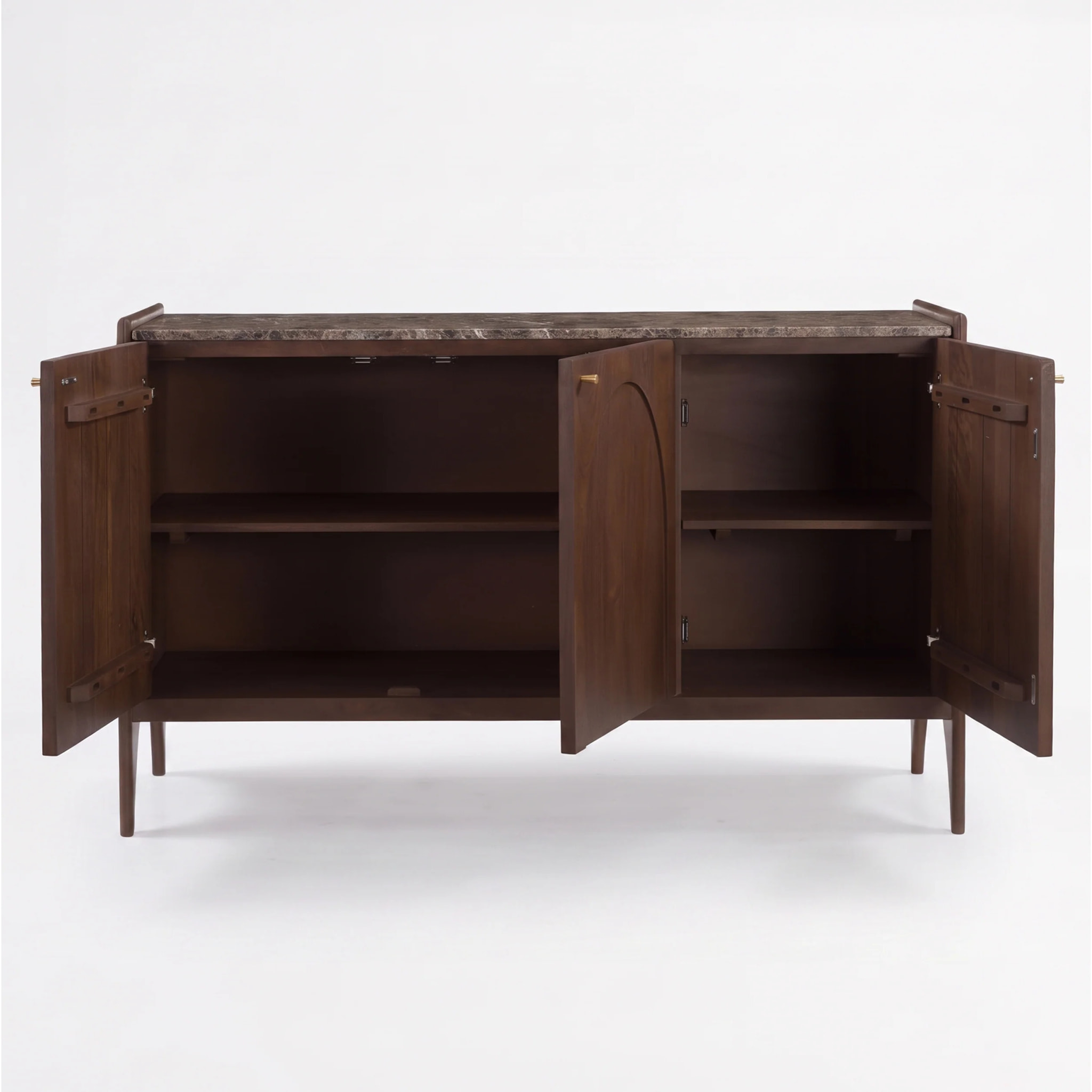 Buffet en bois de manguier et plateau en marbre - Sandro