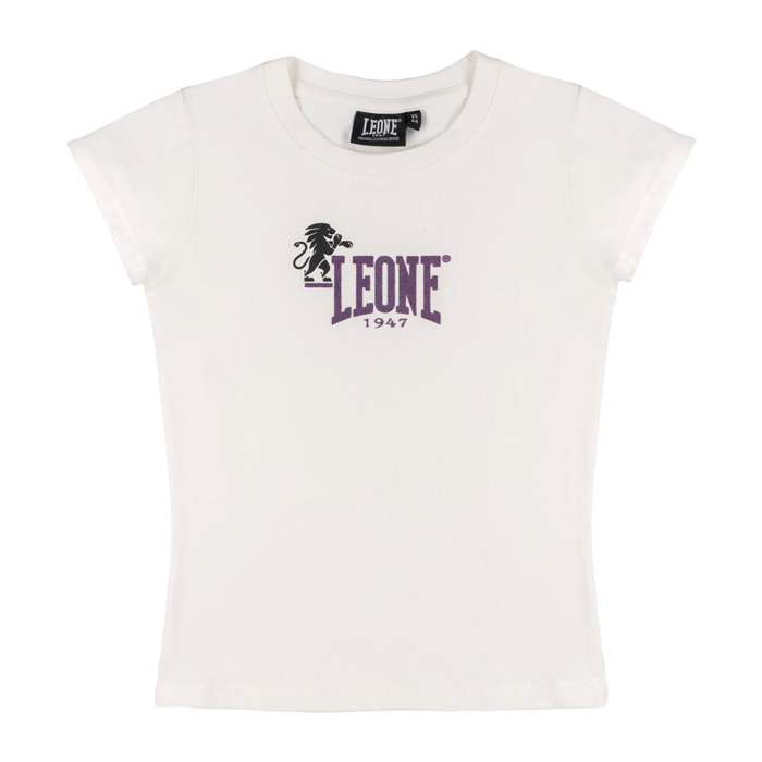 Camiseta de manga corta Leone 1947 color lavanda para niña