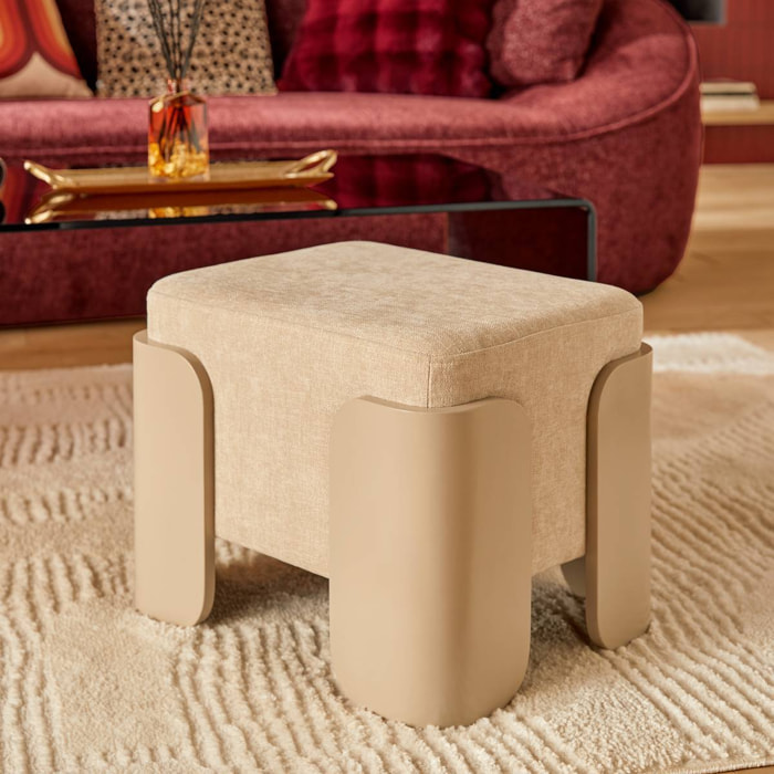 Pouf Mizar rectangulaire 36x38cm crème