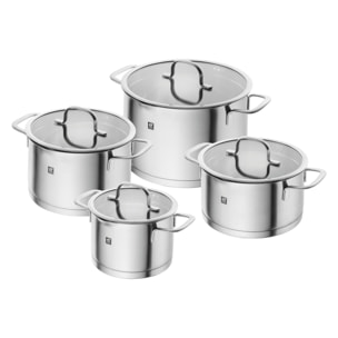 4-pcs, Set de casseroles, Argent
