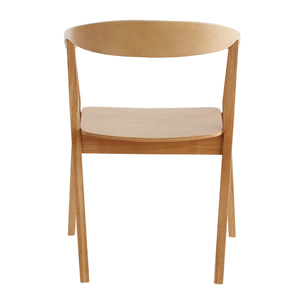 Chaises scandinaves en bois clair (lot de 2) BAHIA