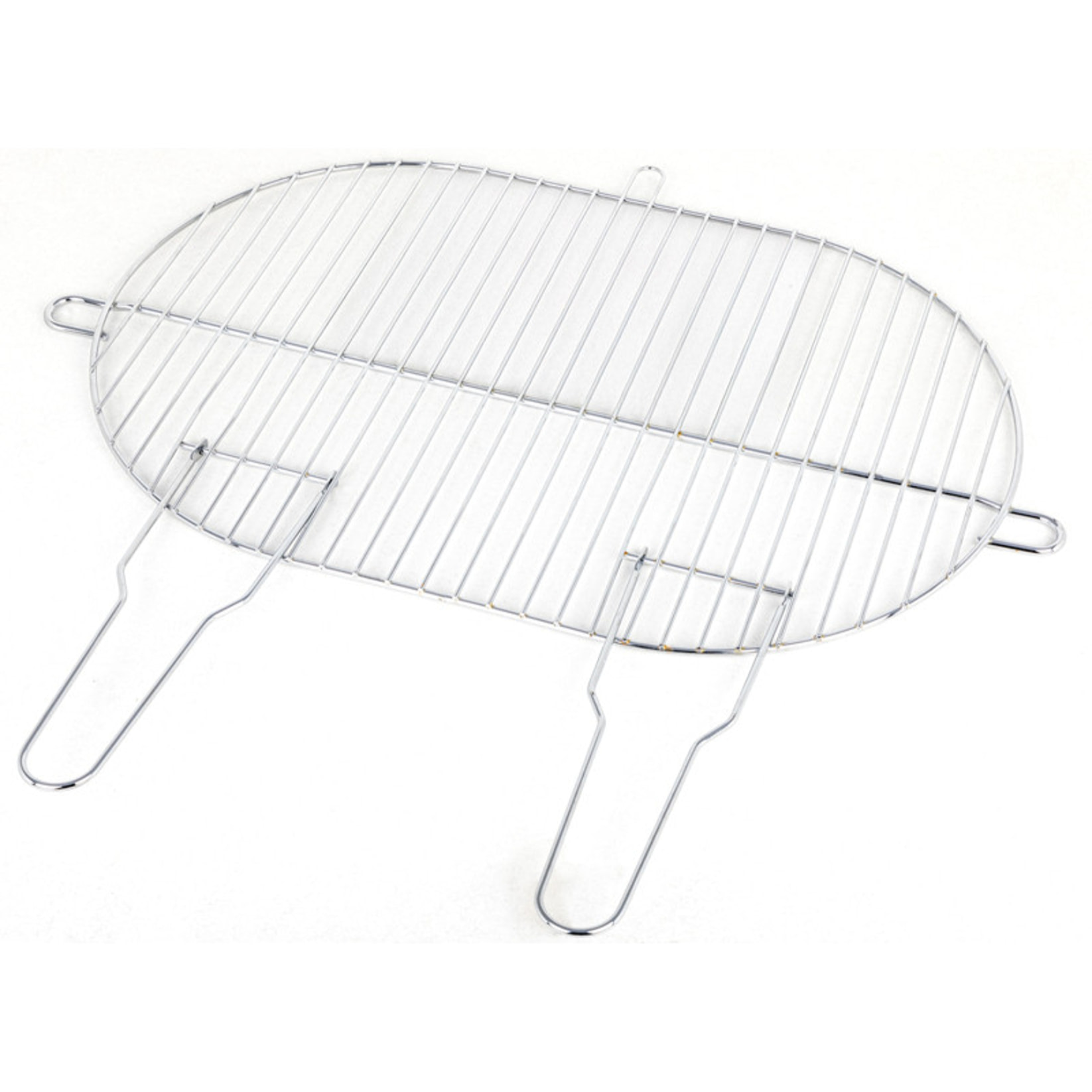 Grille ovale simple en acier chromé – 50,5 x 33 cm