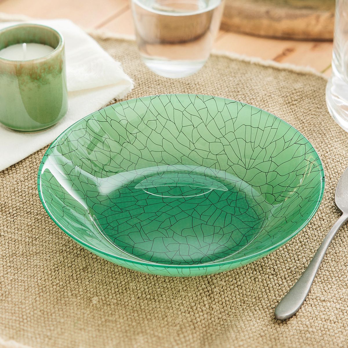 Assiette creuse verte 20 cm Mindy Green - Luminarc