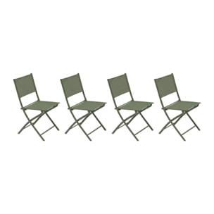 Lot de 4 chaises de jardin Modula pliables vert laurier