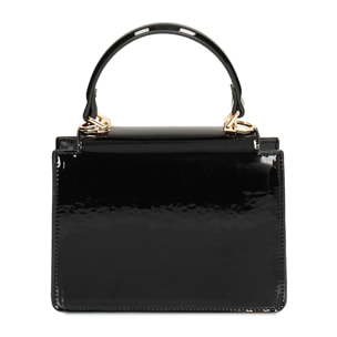 Minibag negra pequeña de charol