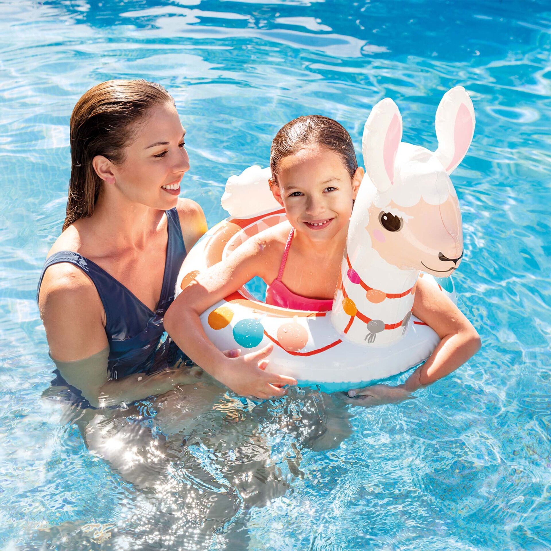 Intex Salvagente Gonfiabile Animali Assortiti, 1 pezzo, PVC, Multicolore, Dinosauro 81x58 cm, Lama 85x58 cm, U