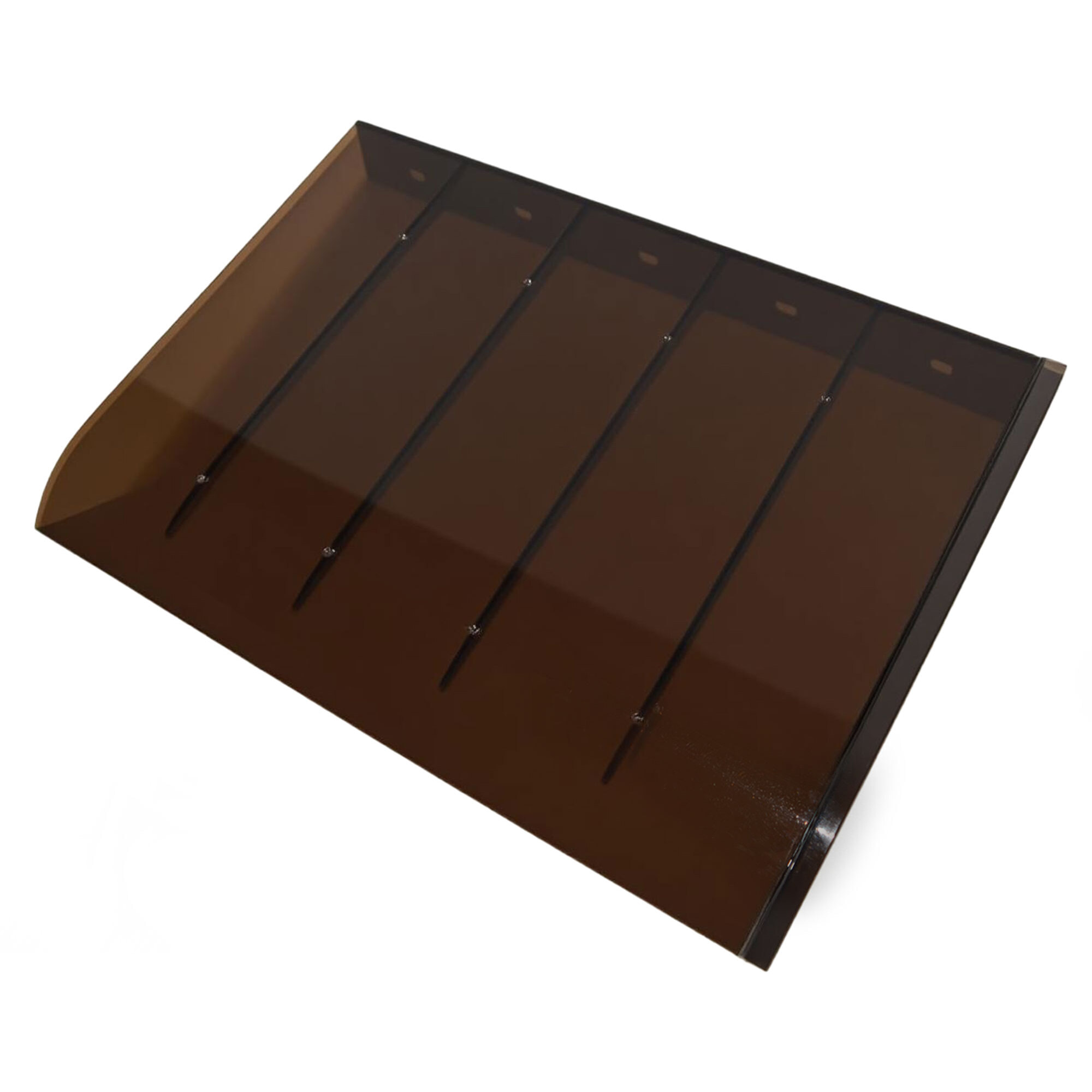 Ame - Set 3 Pensiline Tettoia da Esterno 153x35,5 cm in Policarbonato Fumè