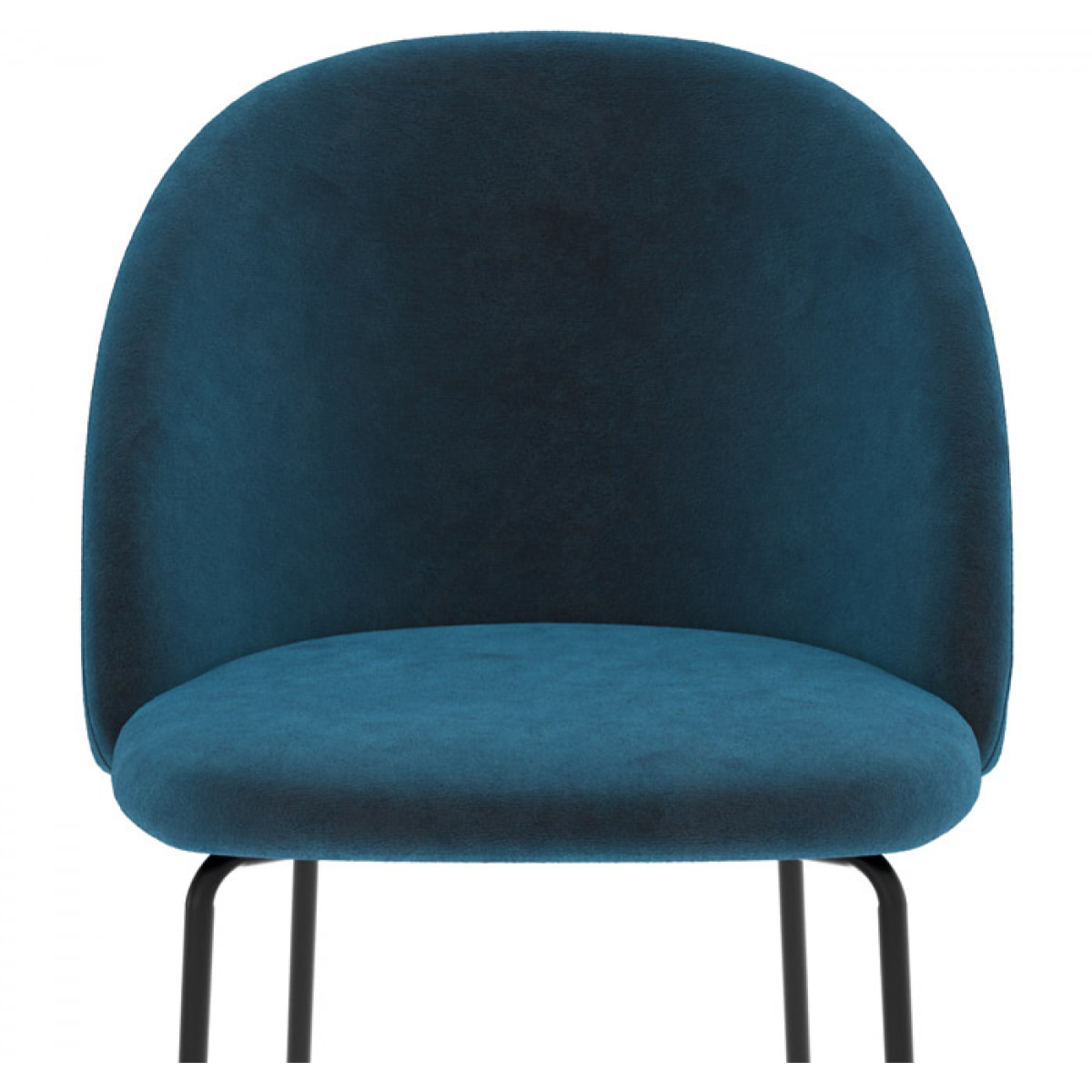 Chaise Karl en velours bleu foncé (lot de 2)