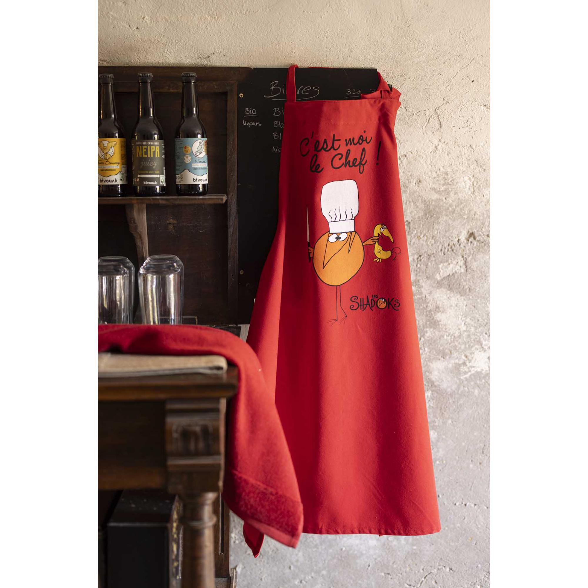 Tablier de cuisine Shadoks C'est moi le chef recyclé