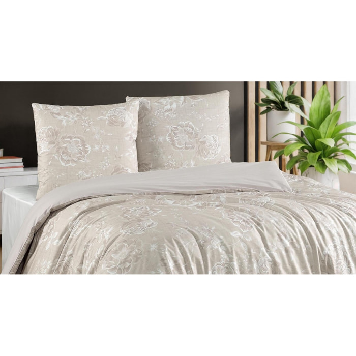 Parure housse de couette et taie(s) d'oreiller coton imprimé