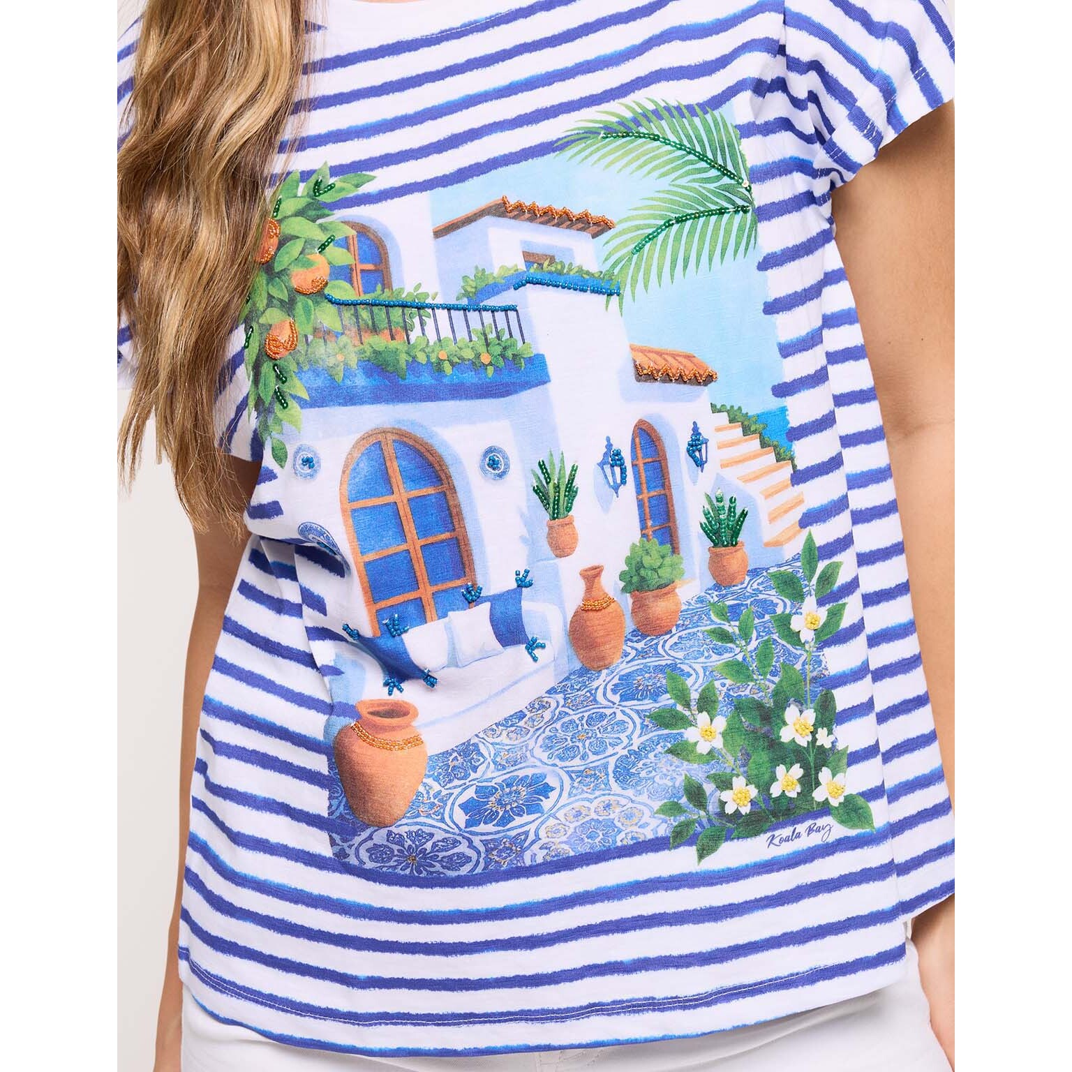 Camiseta Manga Corta Azul - Rilina