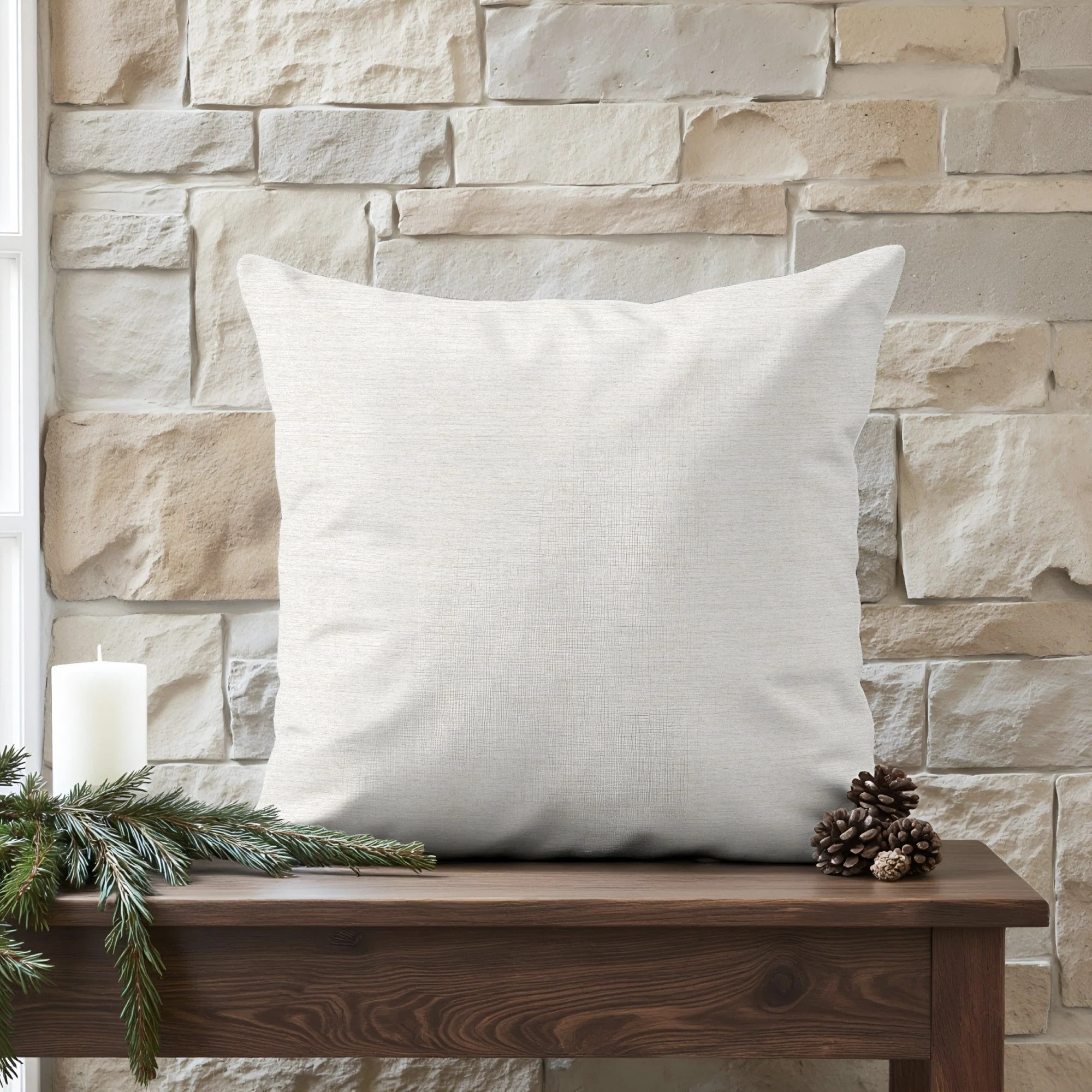 Housse de coussin 100% algodón Texture Lin 50x50 cm