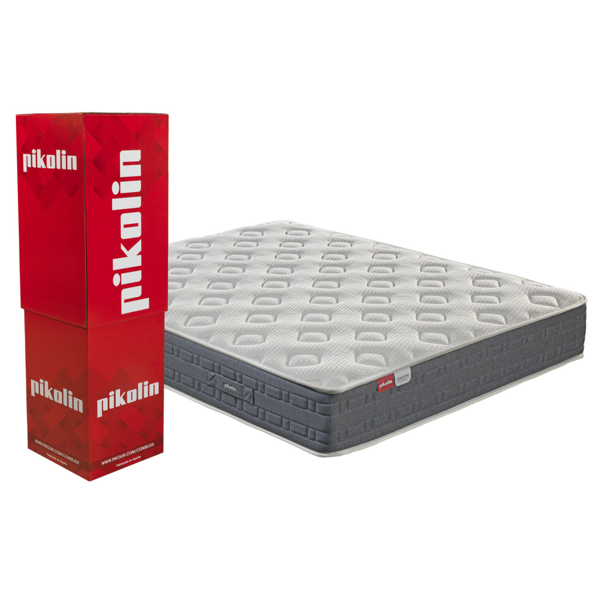 Colchón Muelles Ensacados y Visco | 28 cm altura | Firmeza Media | Galeón