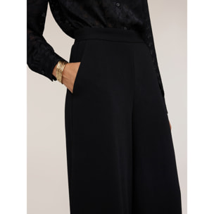 Motivi - Pantaloni palazzo in crêpe - Nero