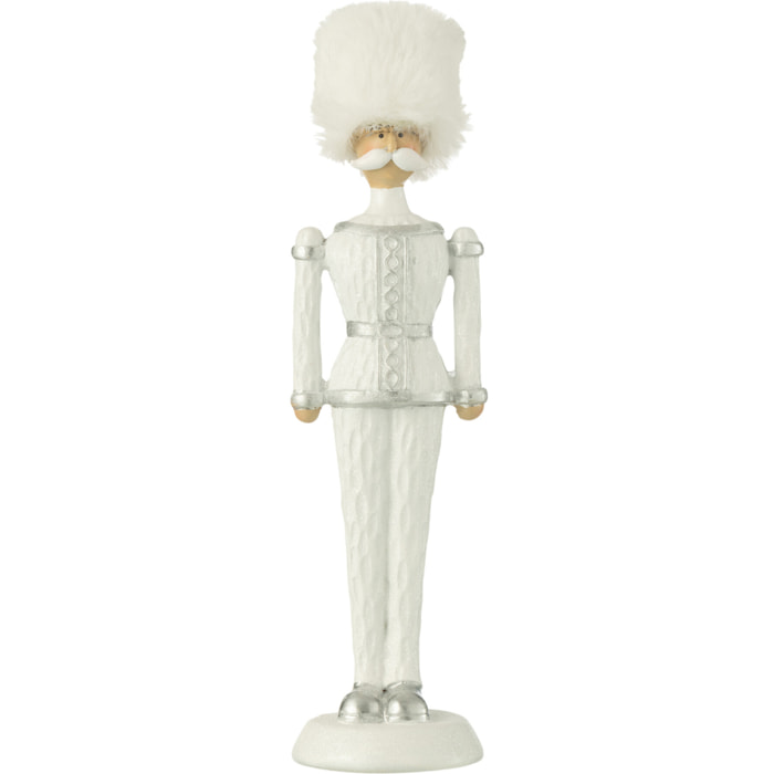 J-Line figurine Casse-Noisette Fourrure Chapeau Paillettes - polyrésine - blanc - medium