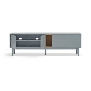 Mueble de televisión Corvo 2 puertas y 2 cajones de 180cm gris perla