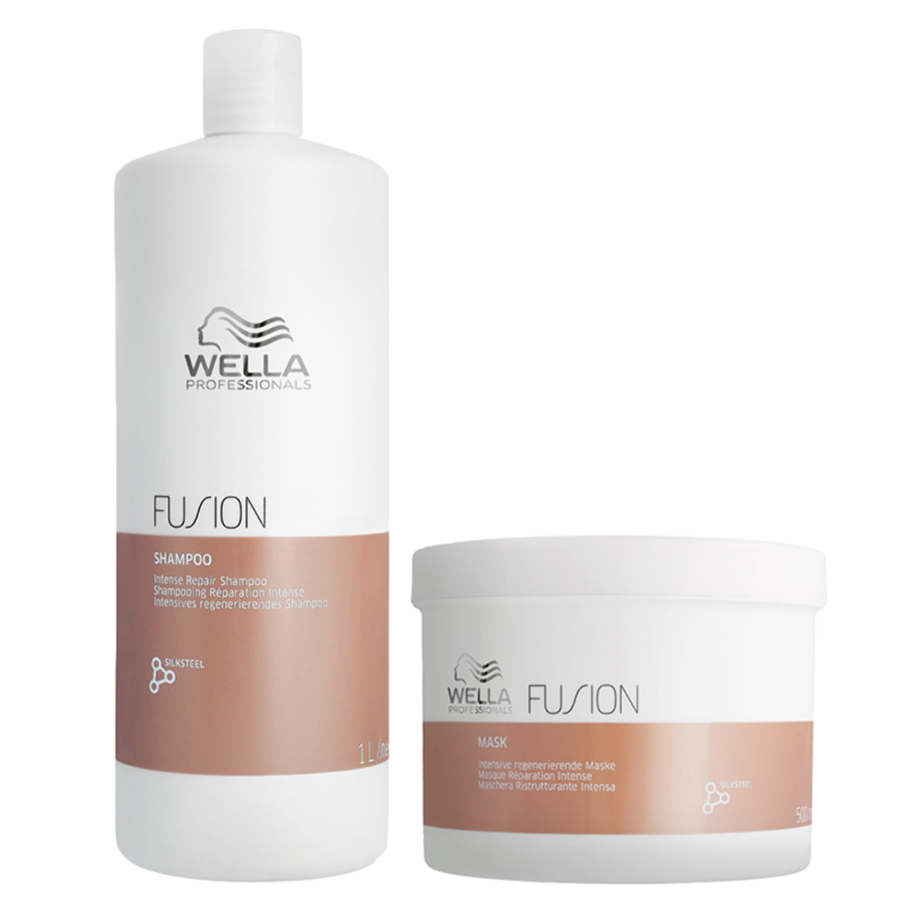 WELLA Kit Fusion Intense Repair Shampoo 1000ml + Mask 500ml