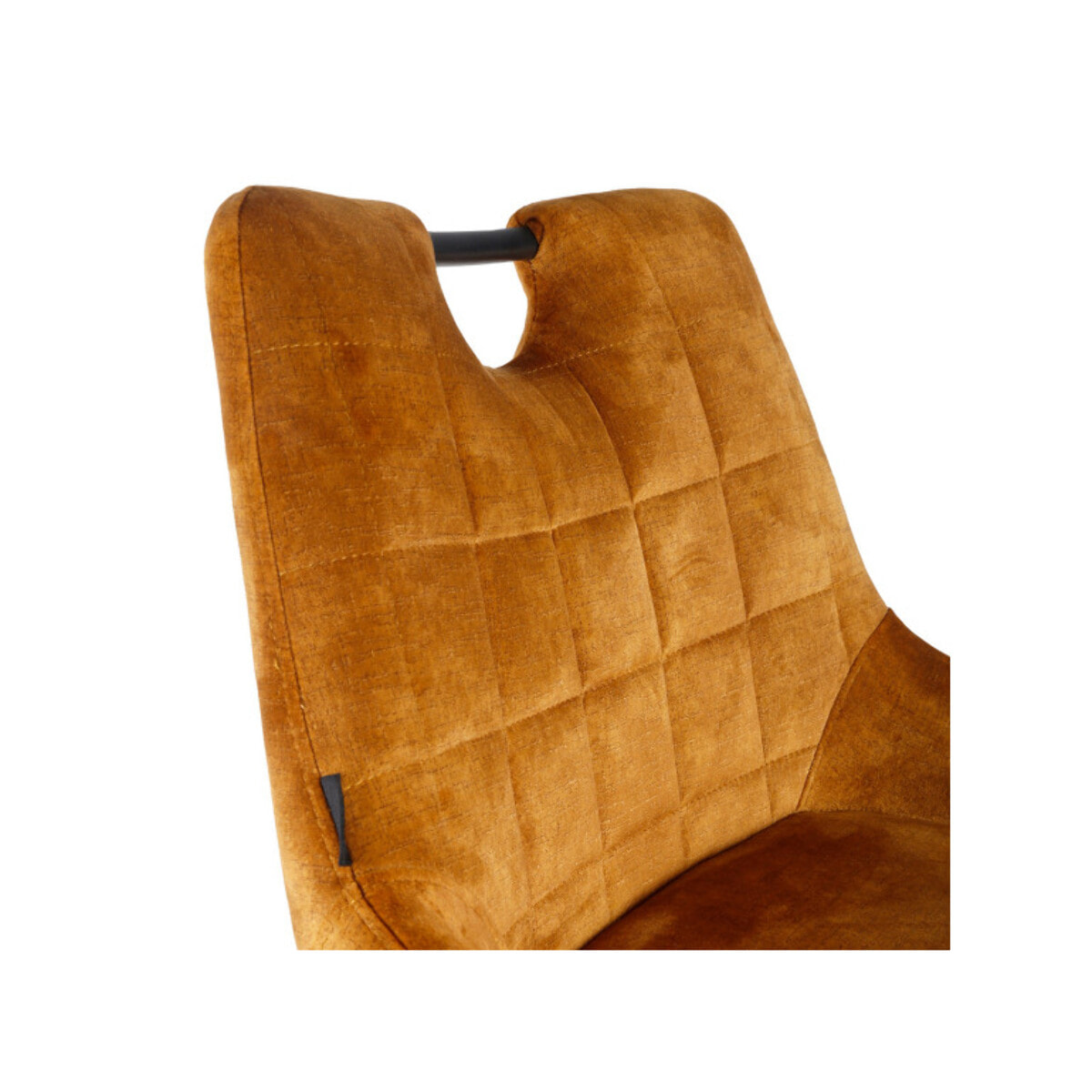 Chaise de bar en velours avec poignée et pieds en métal - ROSA 2