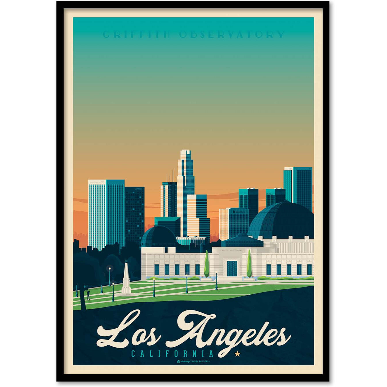 Affiche - Los Angeles - Olahoop Travel Posters