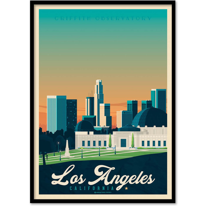Affiche - Los Angeles - Olahoop Travel Posters