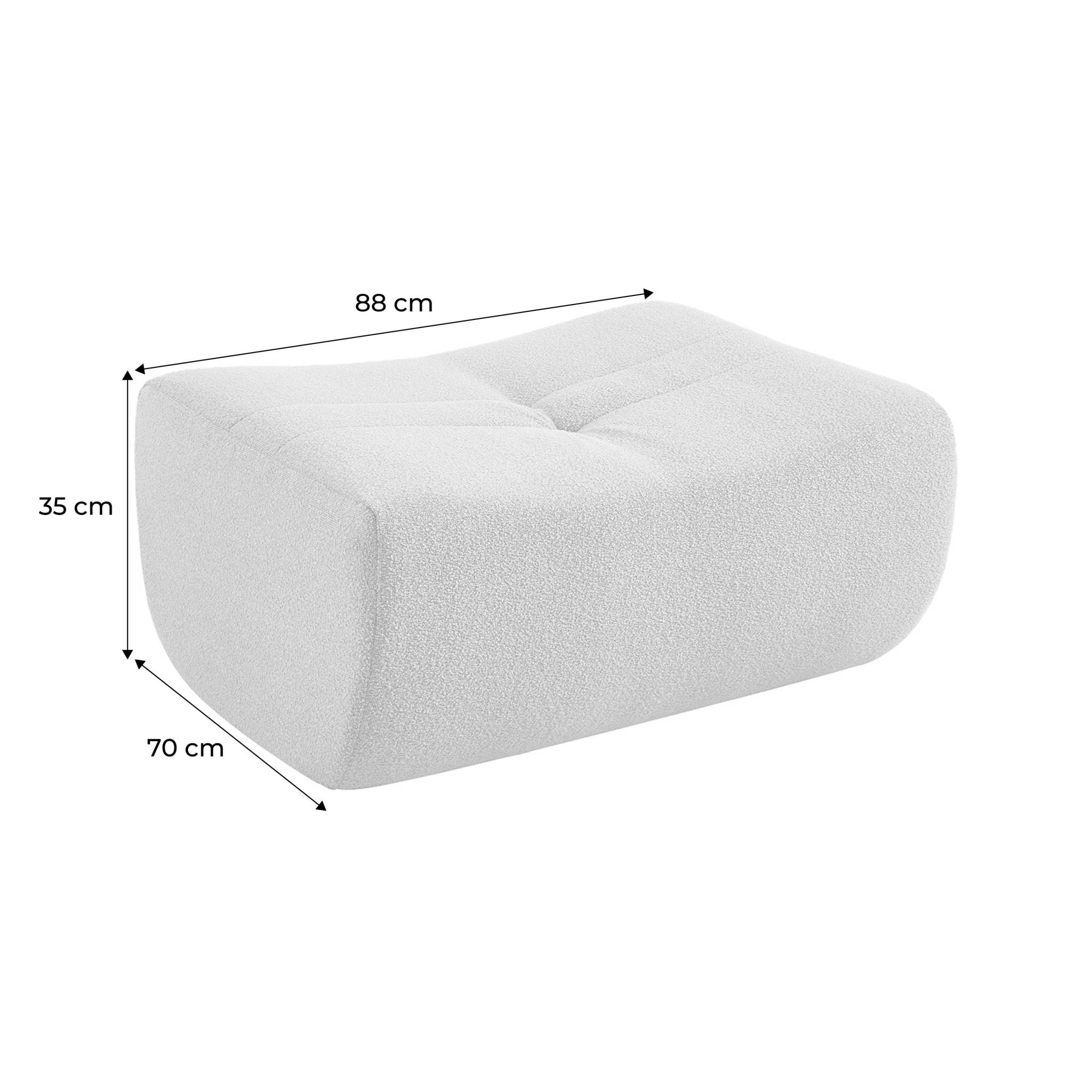 Pouf, repose-pieds pour chauffeuse Sokol bouclette texturée SOKOL