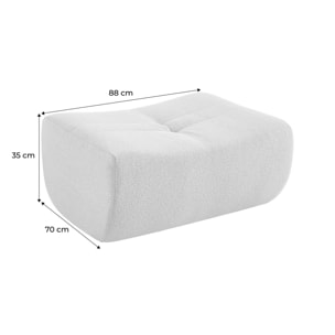 Pouf, repose-pieds pour chauffeuse Sokol bouclette texturée SOKOL