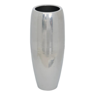 2 Caches-pot Reso en Acier 33x33x70cm Argent