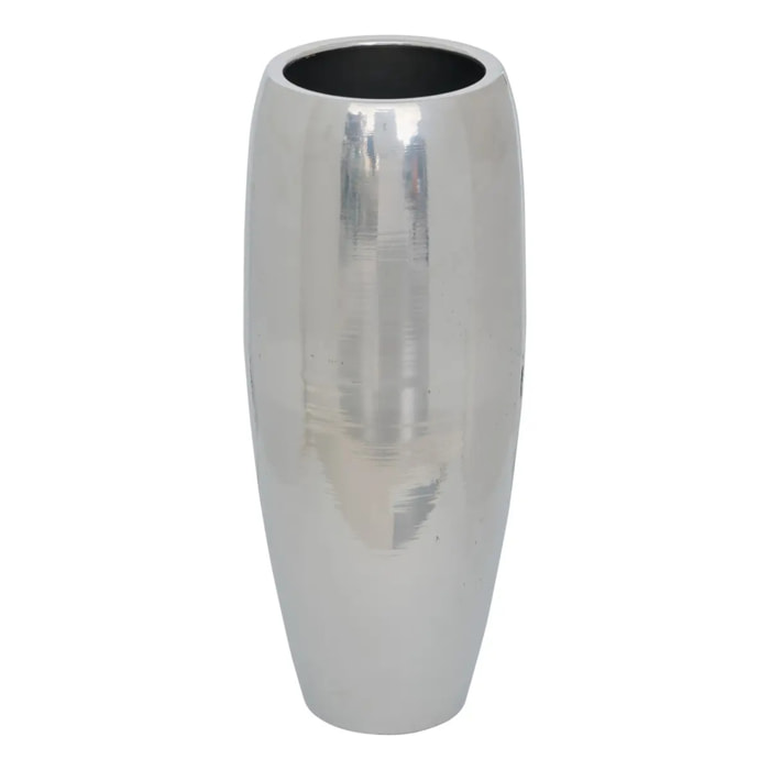 2 Caches-pot Reso en Acier 33x33x70cm Argent