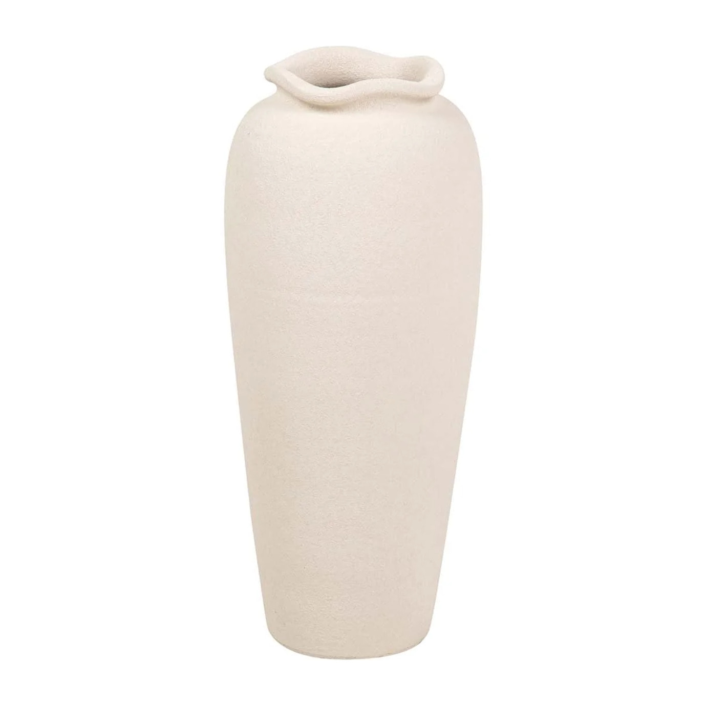 Florero Ceramica Beige 28x28x60 Cm