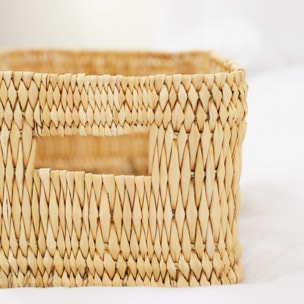 Panier de rangement rectangle Hassira - Naturel
