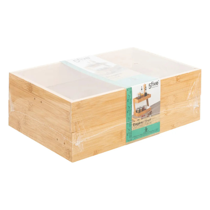 Organiseur 2 plateaux bambou grand modèle